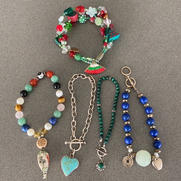 Bracelets Stone, Gemstone, and Beaded Bundle - 5 - Picture 1 of 14